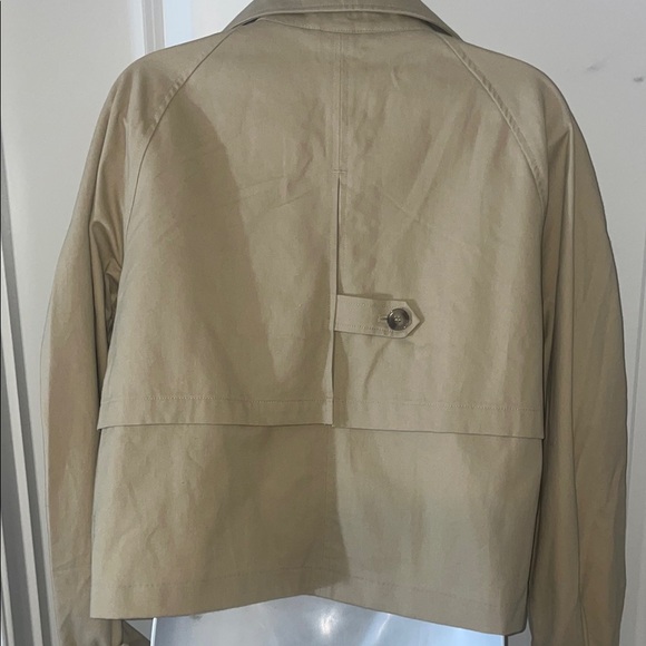 H&M Tan Double-Breasted Pea Coat with Notched Lapel - Picture 6 of 10